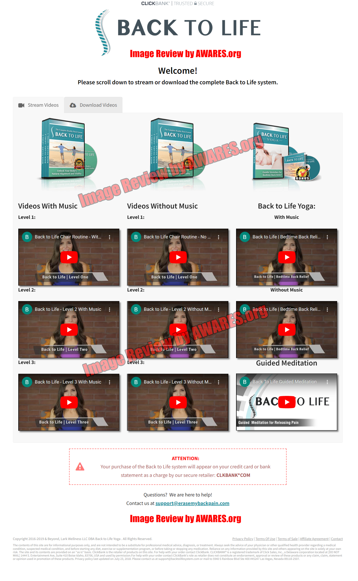 Back to Life Download Page