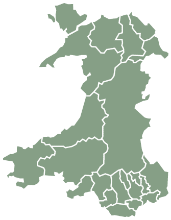 Map of Wales/Cymru